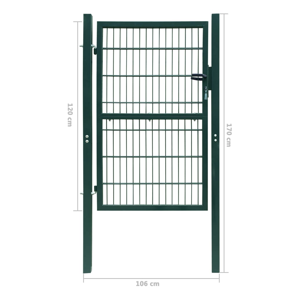 2D Fence Gate (Single) Green 100x120 cm
