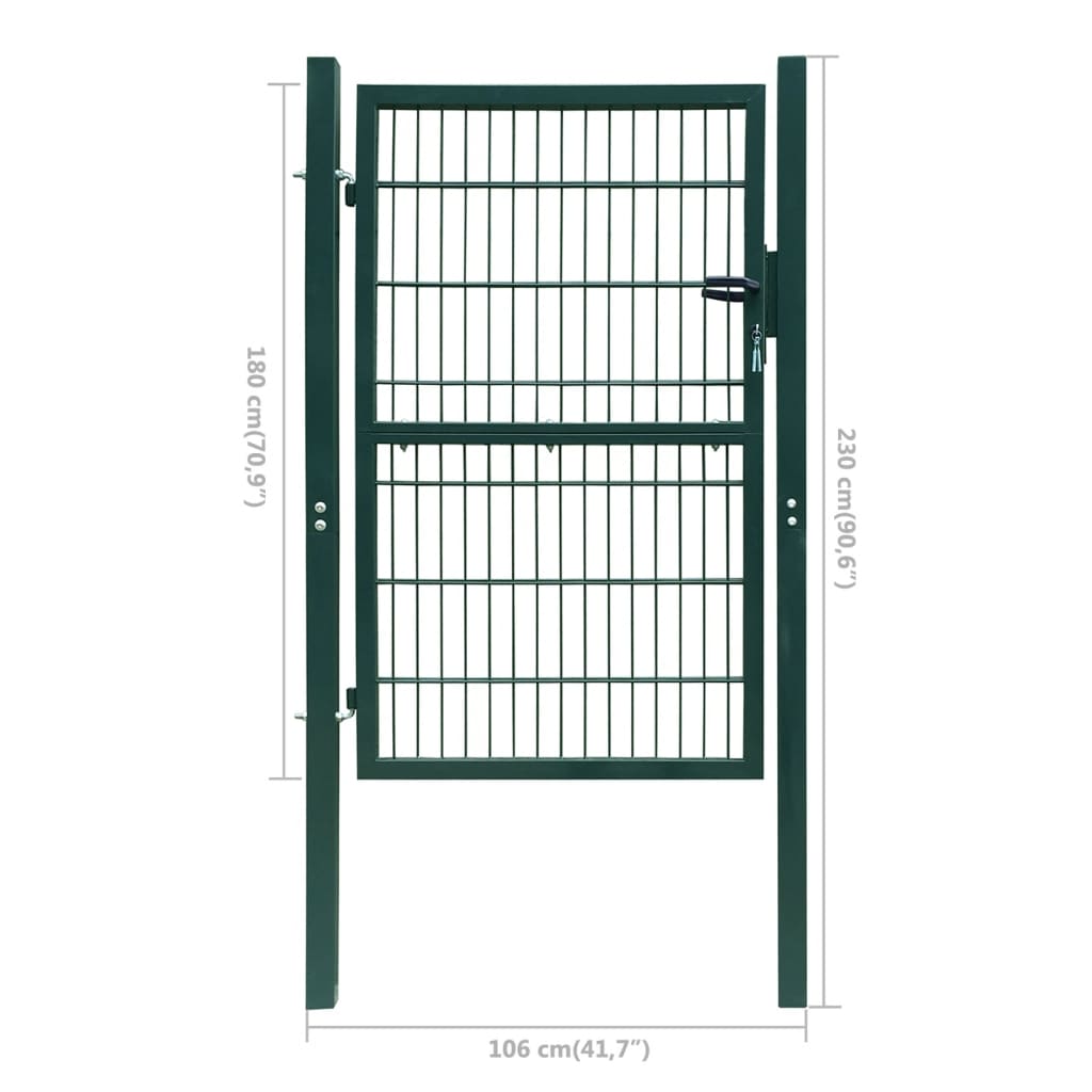 2D Fence Gate (Single) Green 100x180 cm