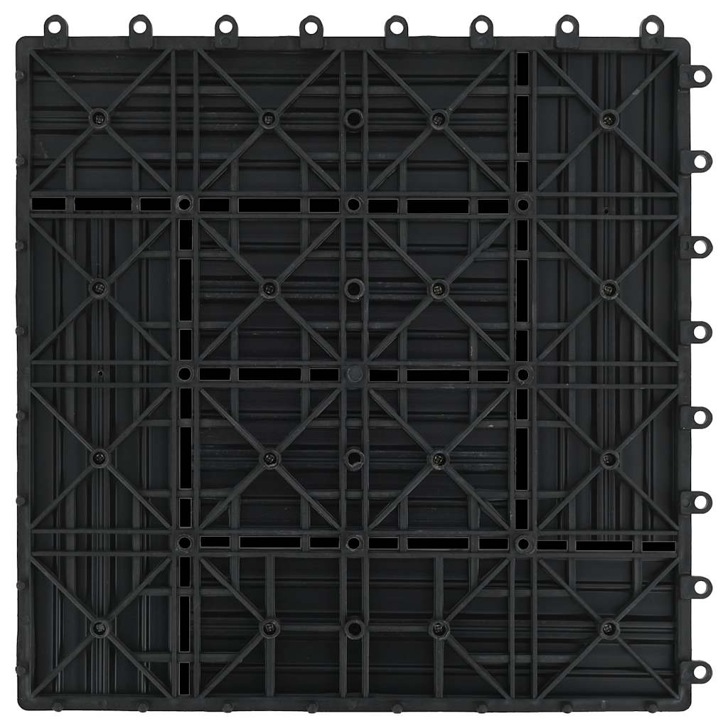 22 pcs Decking Tiles 30x30 cm 2 sqm WPC Black