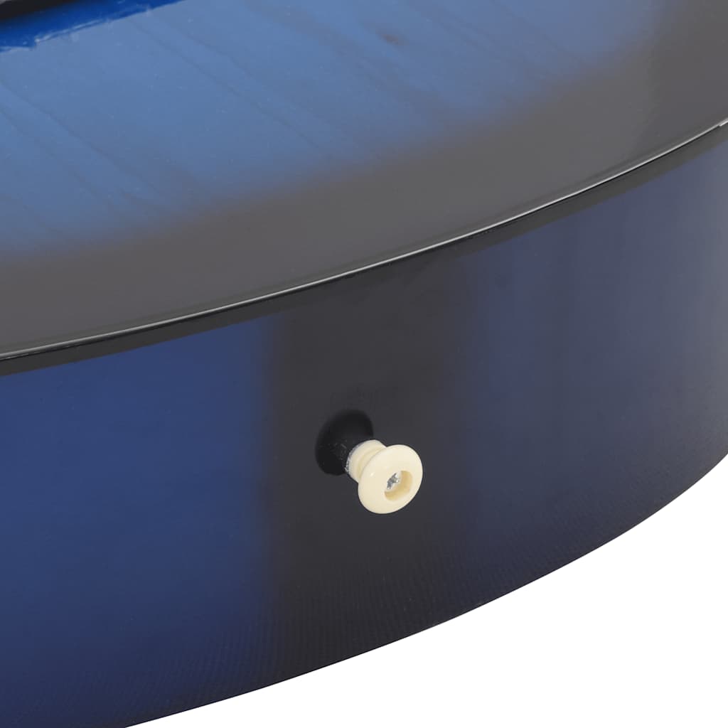 12 Piece Classical Guitar Beginner Set Blue 4/4 39"