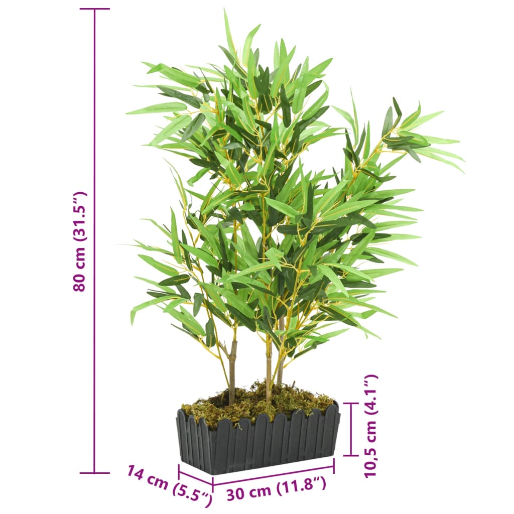 Artificial Bamboo Tree 500 Leaves 80 cm Green