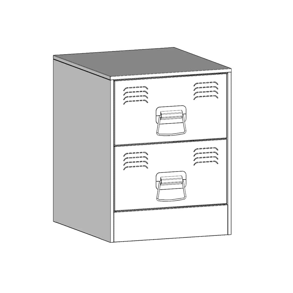 Bedside Cabinet Pink 34.5x39x44 cm Steel