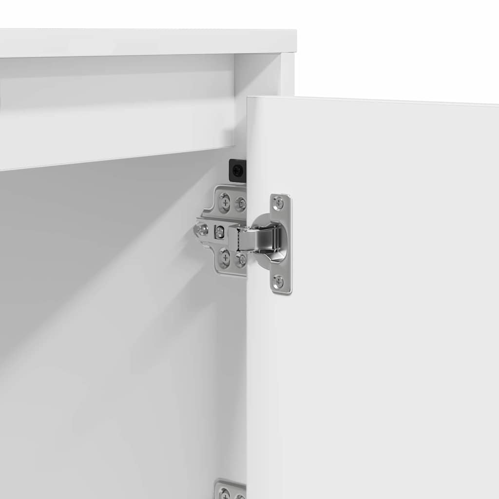 Bedside Cabinet White 39 x 34.5 x 50 cm Engineered wood