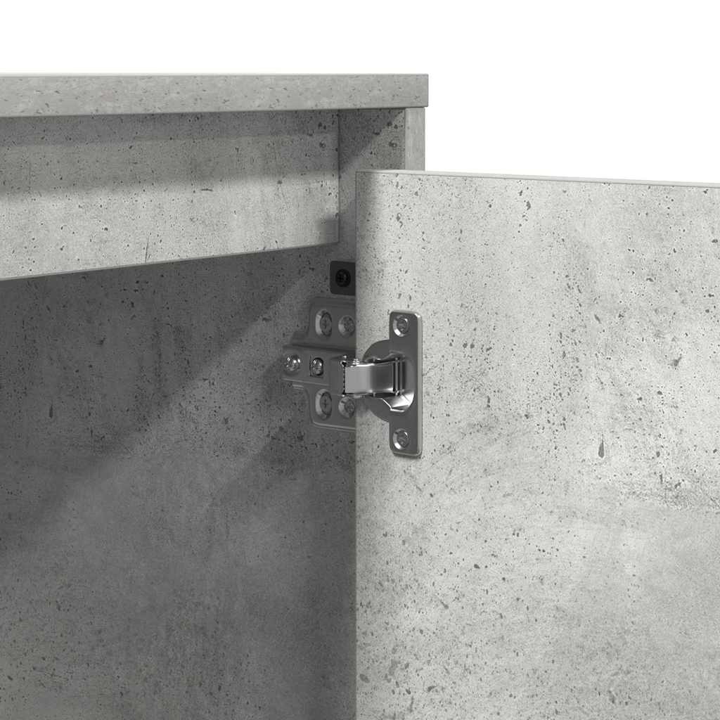 Bedside Cabinet Concrete Grey 39 x 34.5 x 50 cm Engineered wood