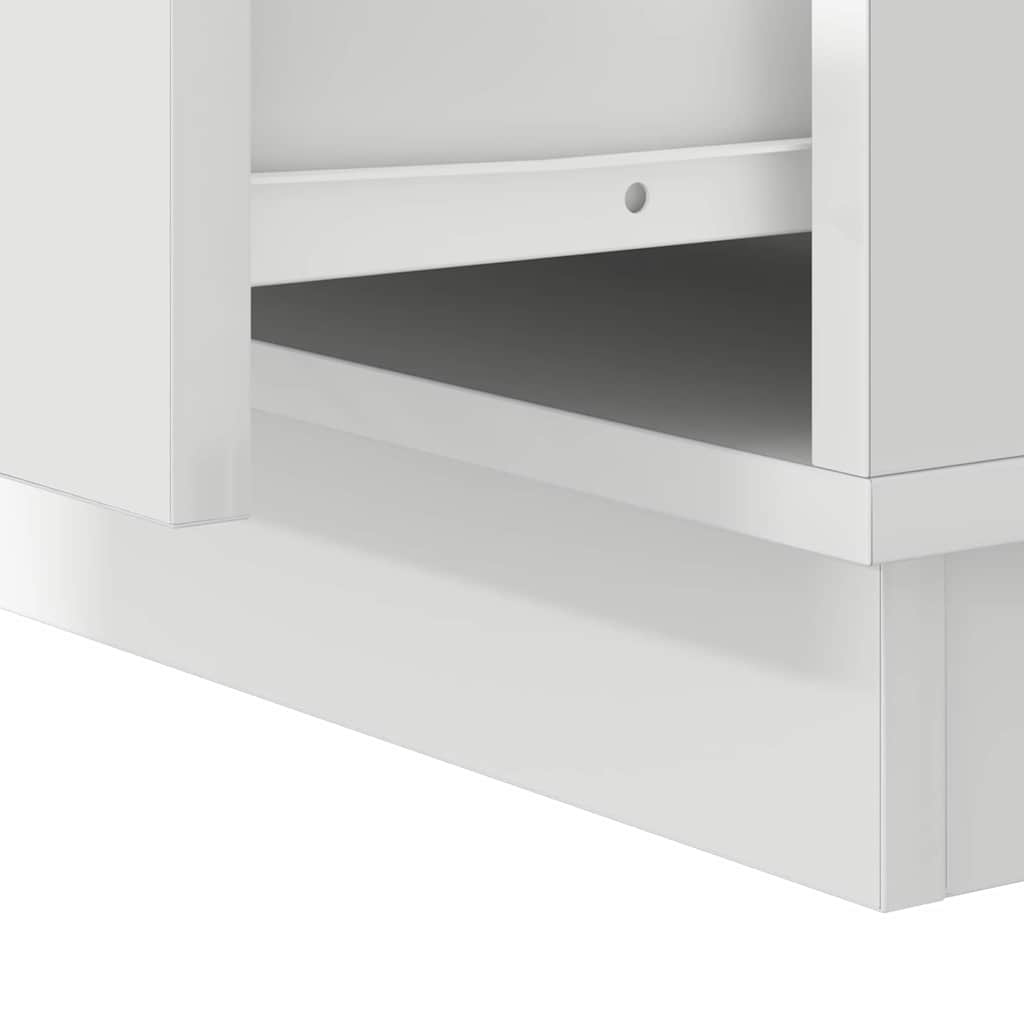 Bedside Cabinet White 39 x 34.5 x 50 cm Engineered wood