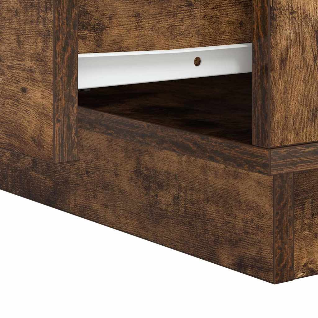 Bedside Cabinet Smoked Oak 39 x 34.5 x 50 cm Engineered wood