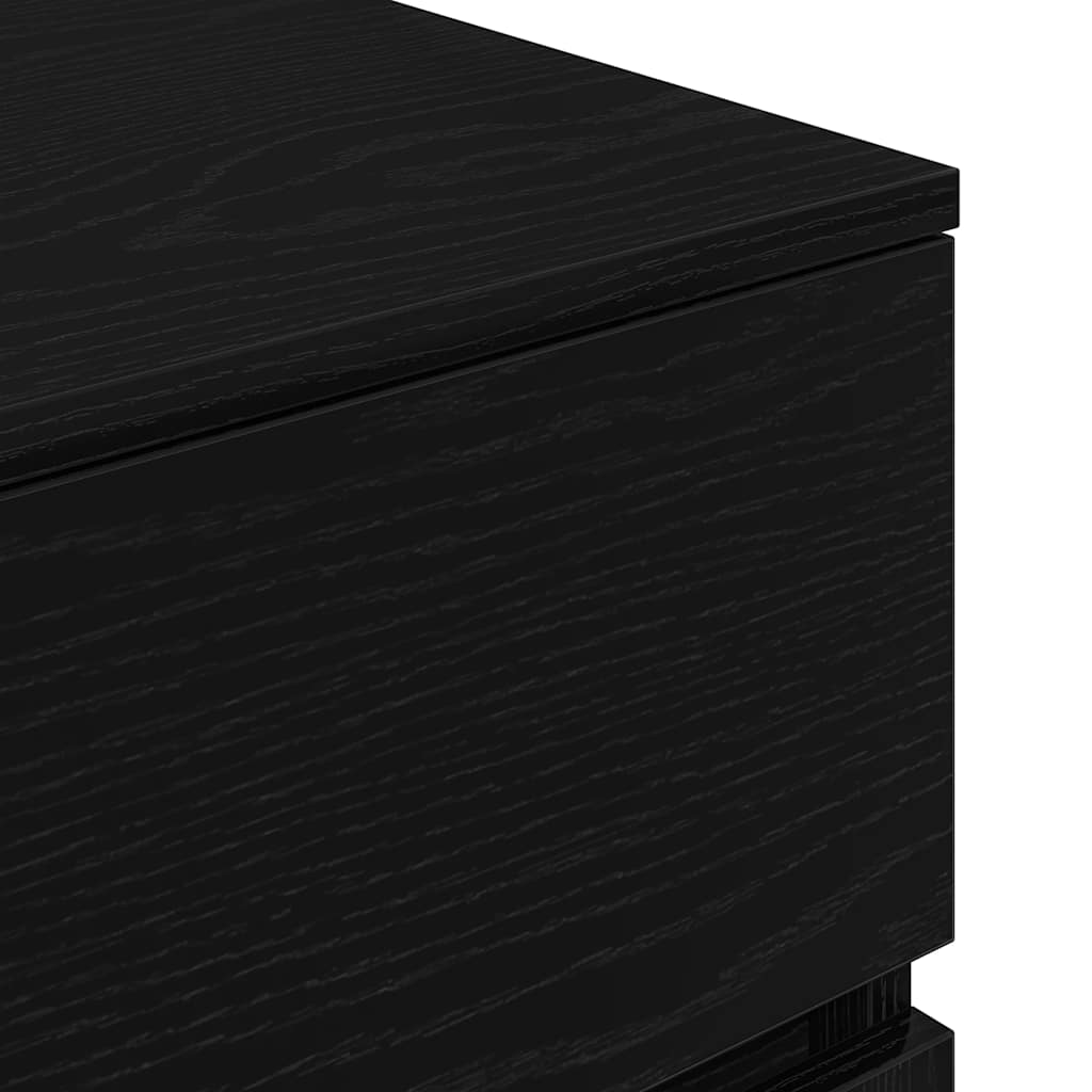 Bedside Cabinets 2 pcs Black 39x35x65 cm Engineered Wood