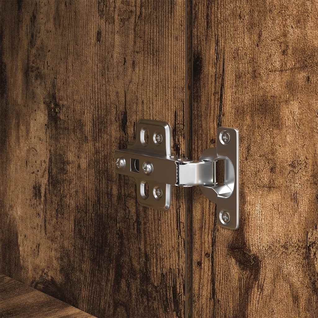 Bedside Cabinet Smoked Oak 39x35x65 cm Engineered Wood