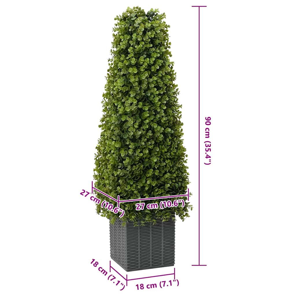 Artificial Eucalyptus Tree Green 27 x 27 x 90 cm Plastic