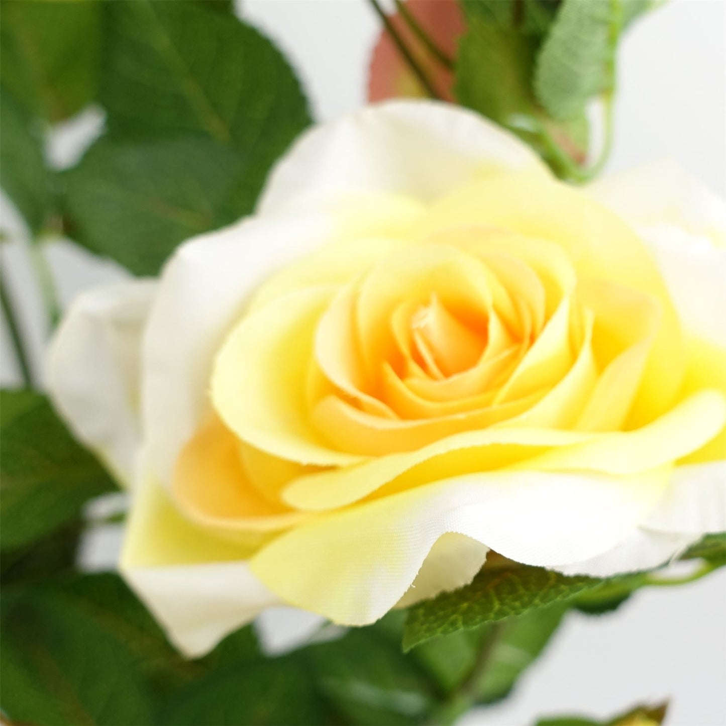 Stunning 50cm Artificial Yellow Rose Plant - No Maintenance, Instant Elegance!