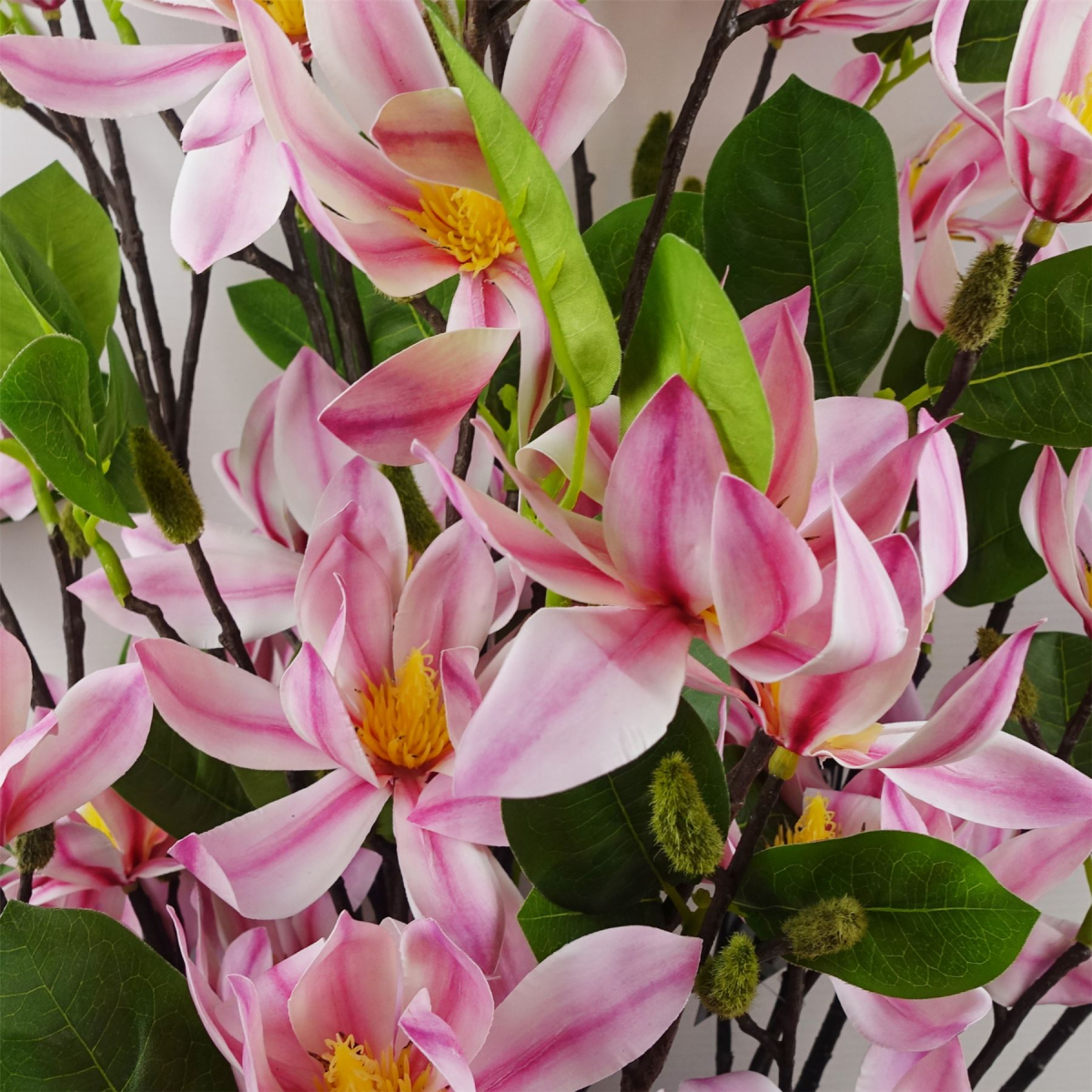 Stunning 100cm Pink Magnolia Floral Spray for Effortless Decor Elegance