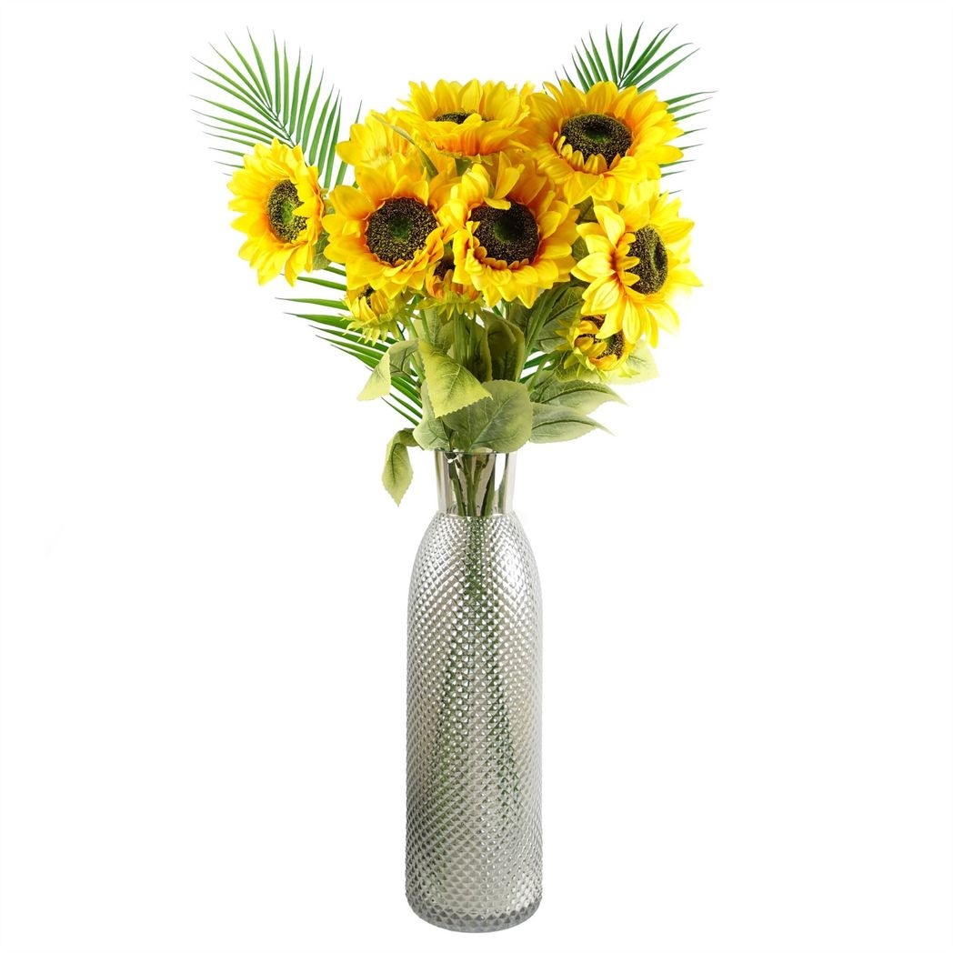 100cm Lifelike Palm Leaf - Shapeable Stem for Stunning Floral Arrangements!