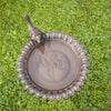 Cast Iron Bird Bath/Drink Tray Brown