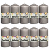 Bolsius Pillar Candles 10 pcs 120x58 mm Warm Grey