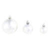 100 Piece Christmas Ball Set 3/4/6 cm Silver