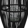 Hanging Candle Lantern Holder Bamboo Black 60 cm