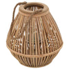 Hanging Candle Lantern Holder Wicker Natural