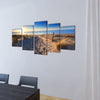 Canvas Wall Print Set Sand Beach 200 x 100 cm