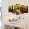 Canvas Wall Print Set Forest 100 x 50 cm