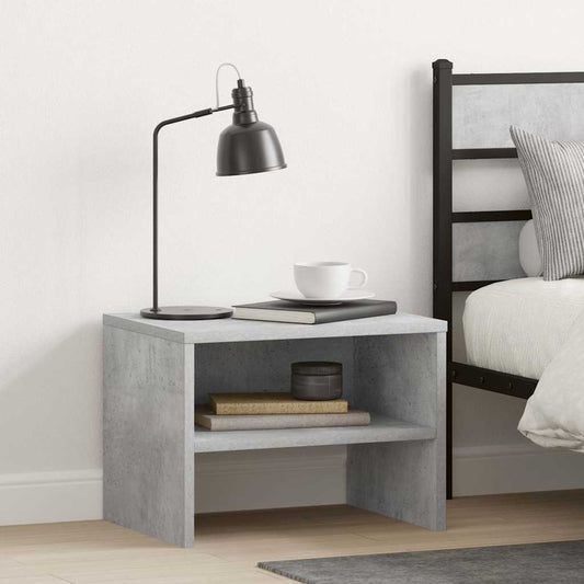 Bedside Cabinet Concrete Grey 40x30x30 cm Engineered Wood