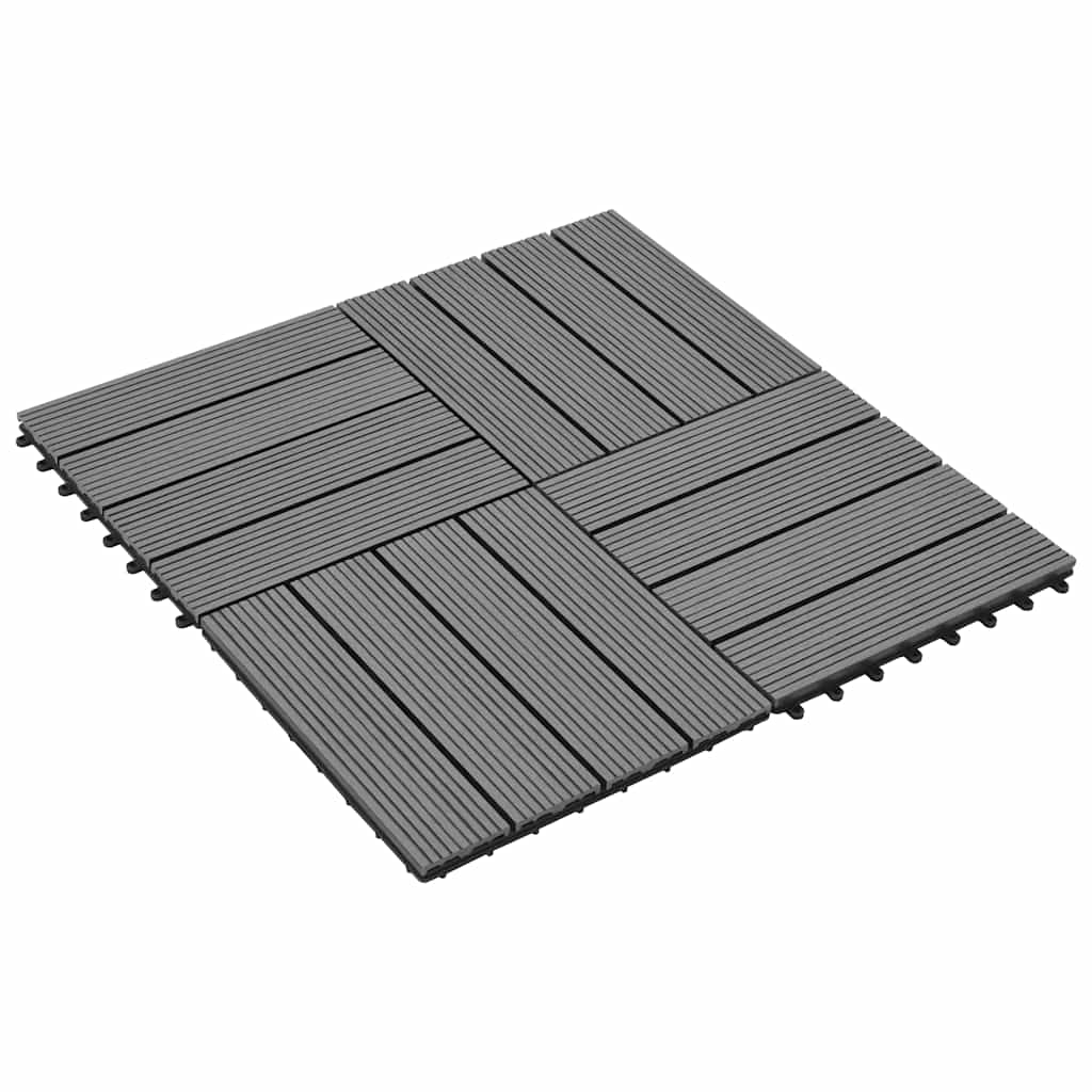 22 pcs Decking Tiles 30x30 cm 2 sqm WPC Teak Colour