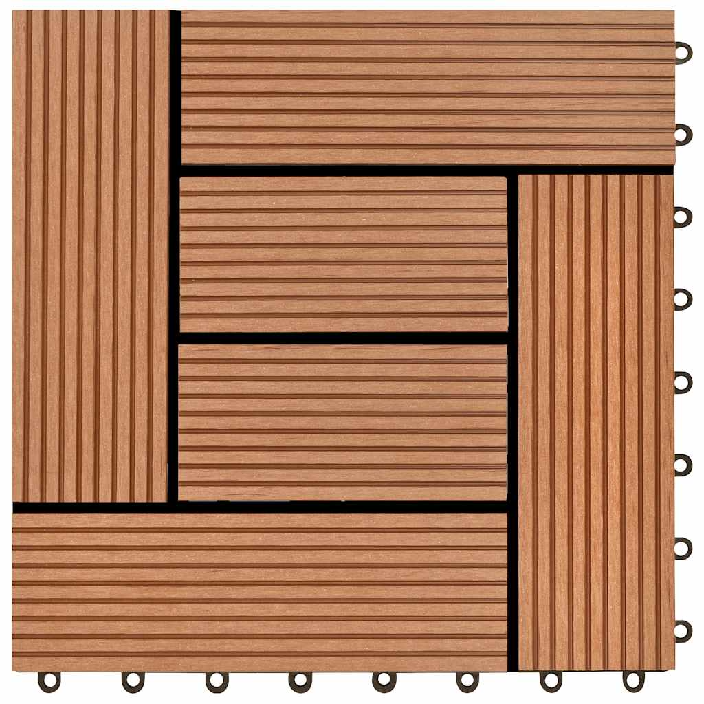 22 pcs Decking Tiles 30x30 cm 2 sqm WPC Black