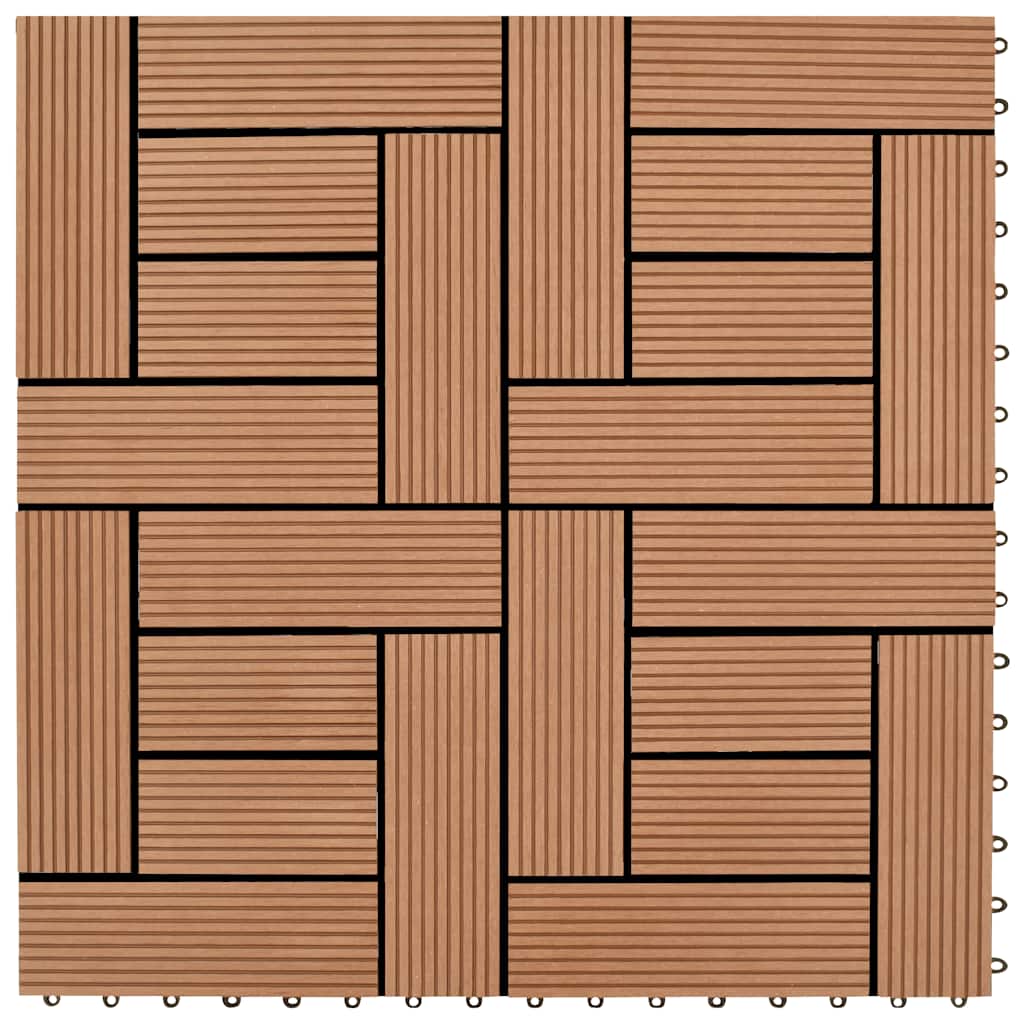 22 pcs Decking Tiles 30x30 cm 2 sqm WPC Black