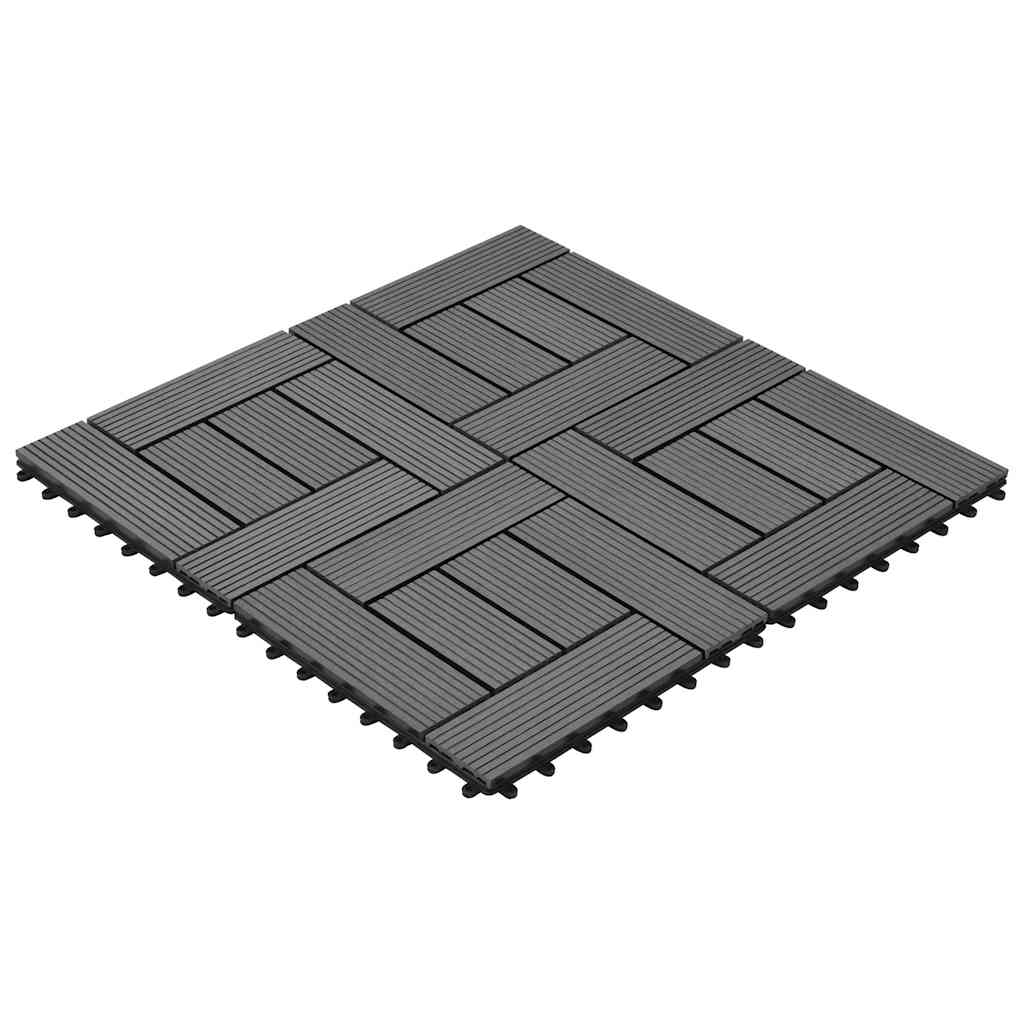 22 pcs Decking Tiles 30x30 cm 2 sqm WPC Grey