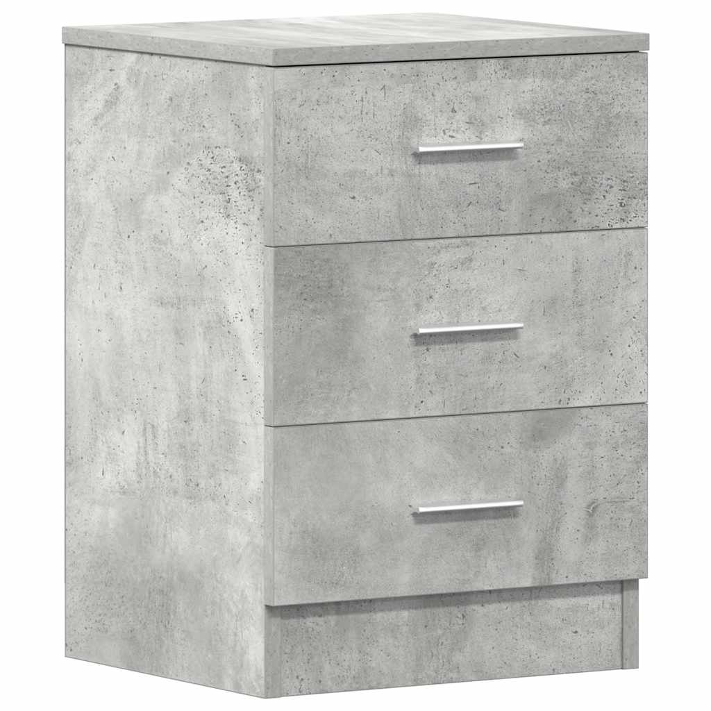 Bedside Cabinets 2 pcs Concrete Grey 38x35x56 cm Engineered Wood