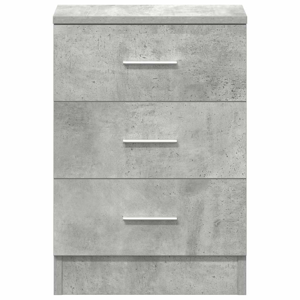 Bedside Cabinets 2 pcs Concrete Grey 38x35x56 cm Engineered Wood