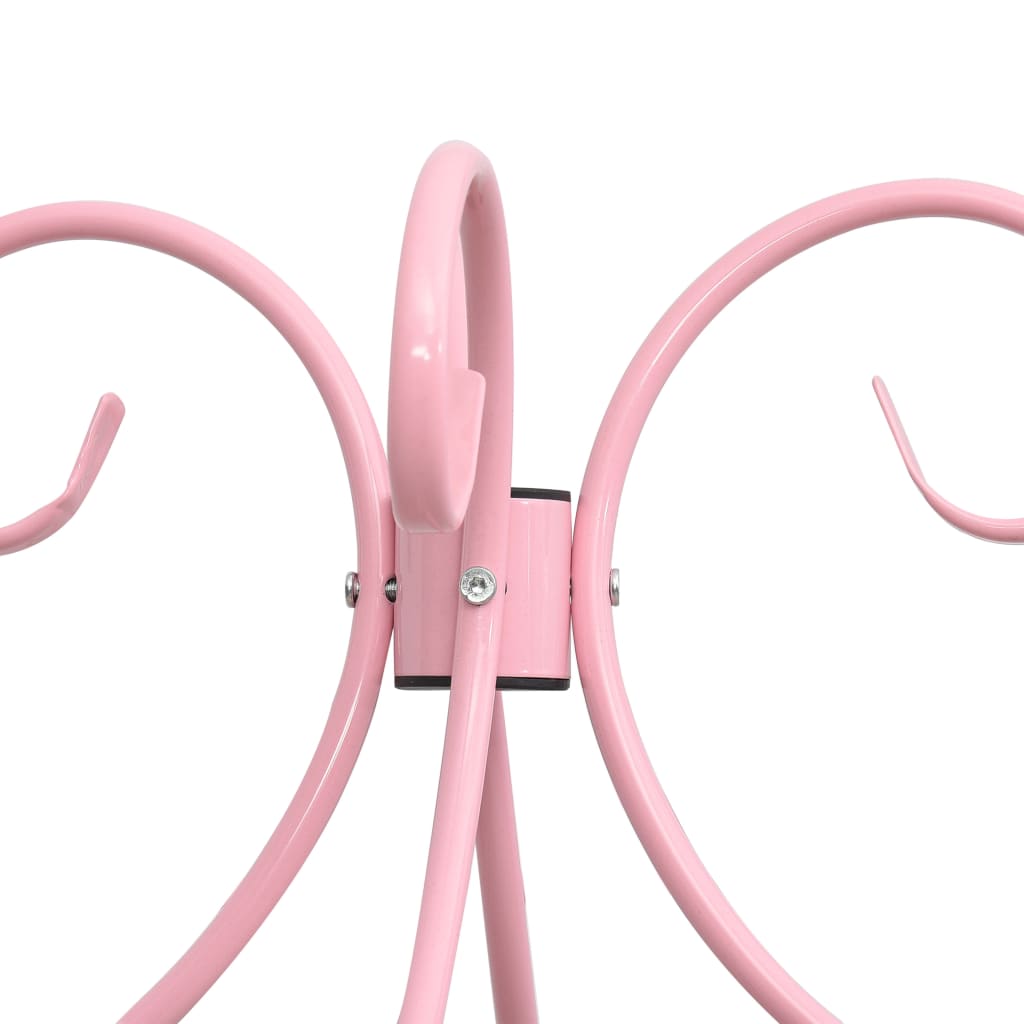 284487 vidaXL Canopy Bed Frame without Mattress Pink Metal 100x200 cm