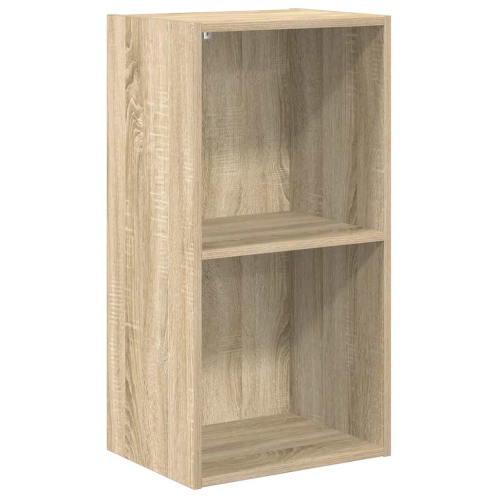 2-Tier Book Cabinet Sonoma Oak 40x30x76.5 cm Engineered Wood
