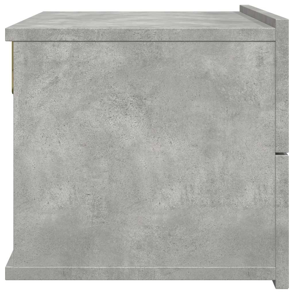 Bedside Cabinet Concrete Grey 40x30x30 cm Engineered Wood