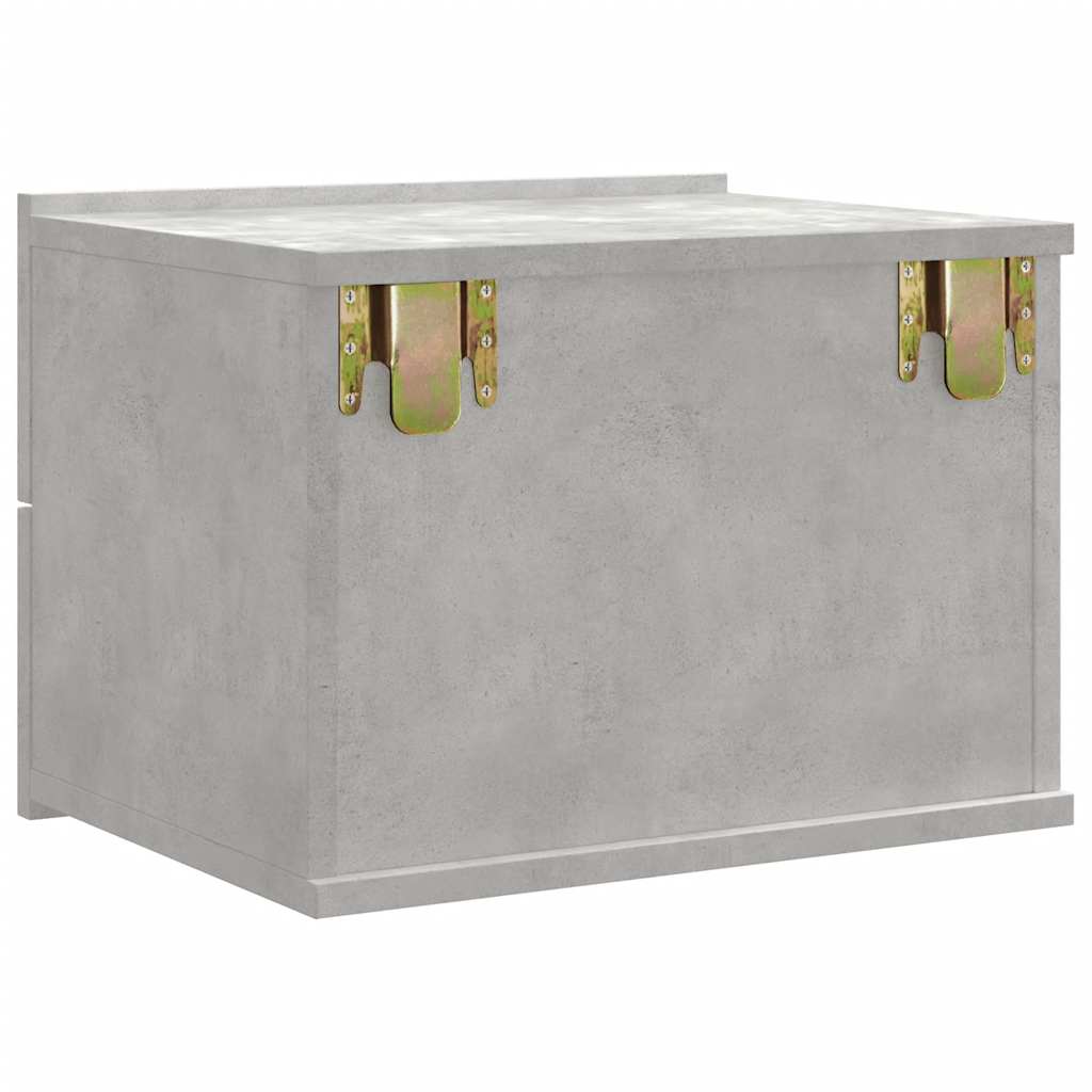 Bedside Cabinet Concrete Grey 40x30x30 cm Engineered Wood