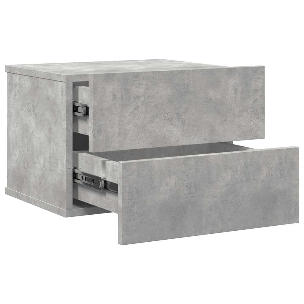 Bedside Cabinet Concrete Grey 40x30x30 cm Engineered Wood