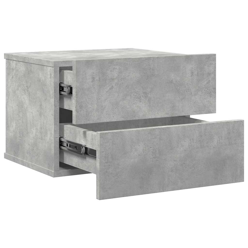 Bedside Cabinets 2 pcs Concrete Grey 40x30x30 cm Engineered Wood