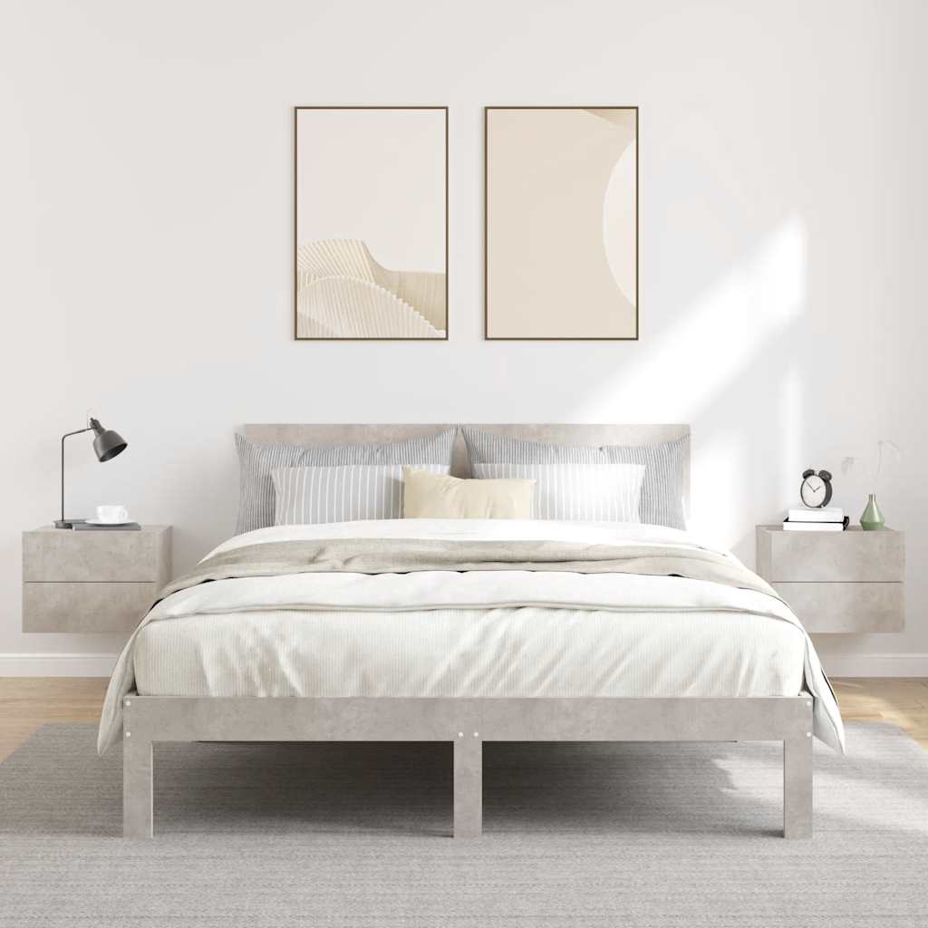 Bedside Cabinets 2 pcs Concrete Grey 40x30x30 cm Engineered Wood