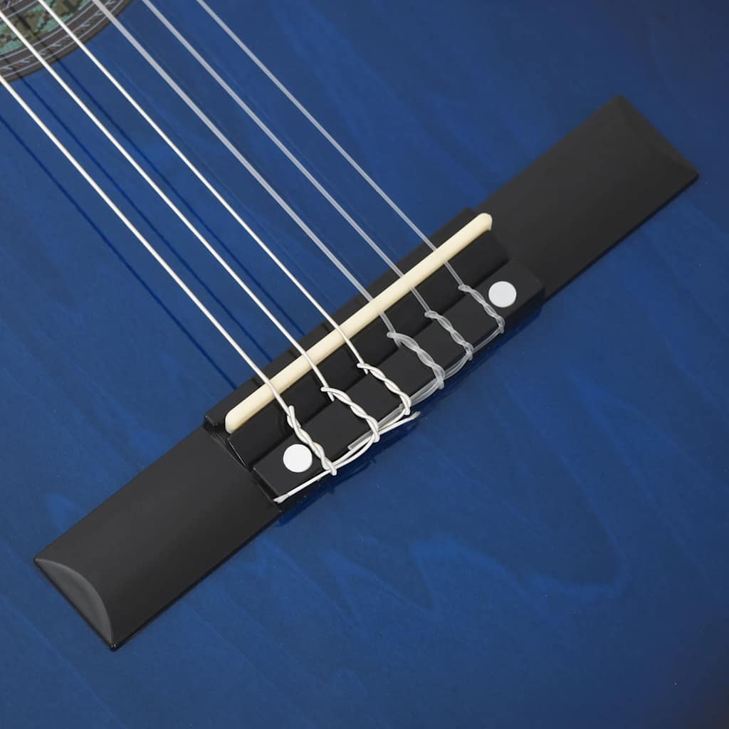 12 Piece Western Guitar Set with Equalizer and 6 Strings Blue