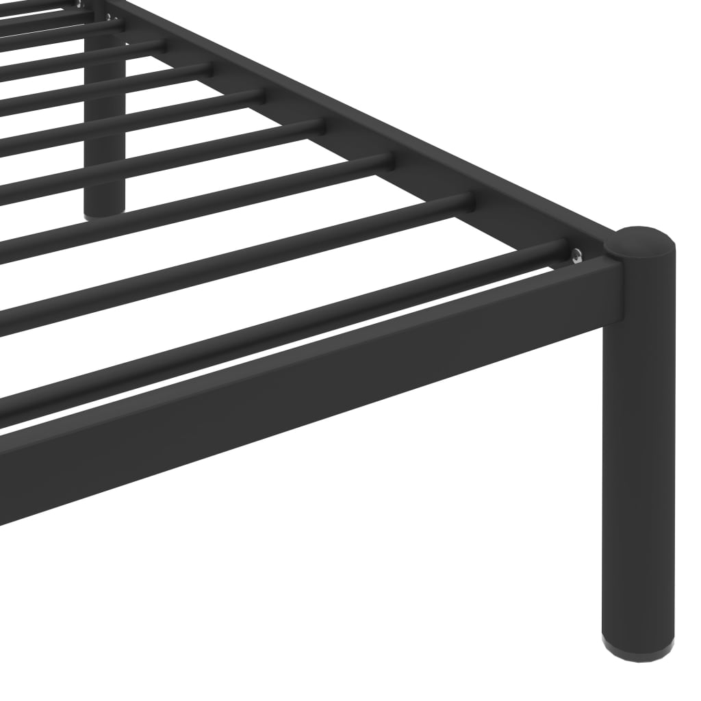 284657 vidaXL Bed Frame without Mattress Black Metal 100x200 cm