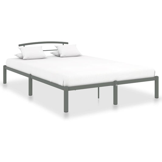 284664 vidaXL Bed Frame without Mattress Grey Metal 120x200 cm