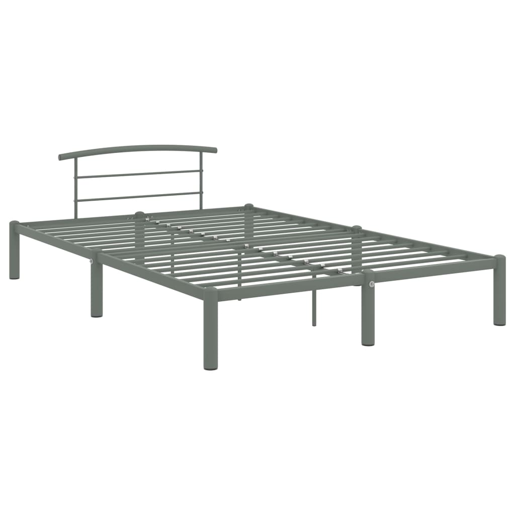 284664 vidaXL Bed Frame without Mattress Grey Metal 120x200 cm