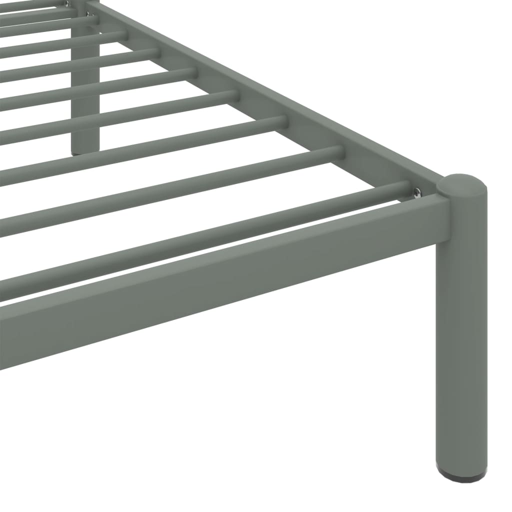 284664 vidaXL Bed Frame without Mattress Grey Metal 120x200 cm