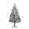 Artificial Christmas Tree with Flocked Snow Green 240 cm PVC