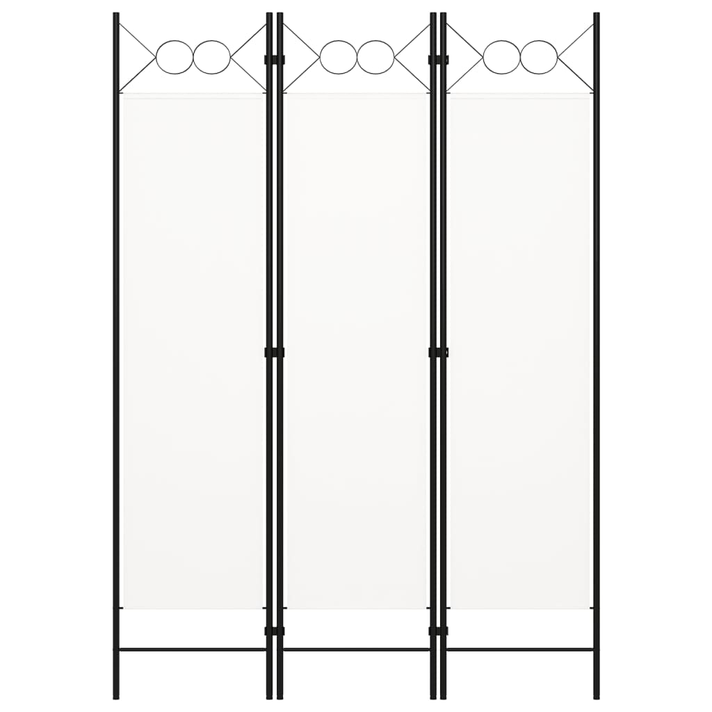 3-Panel Room Divider White 120x180 cm