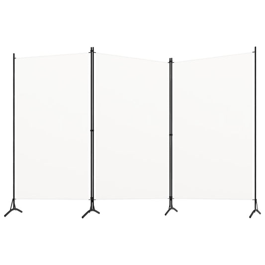 3-Panel Room Divider White 260x180 cm