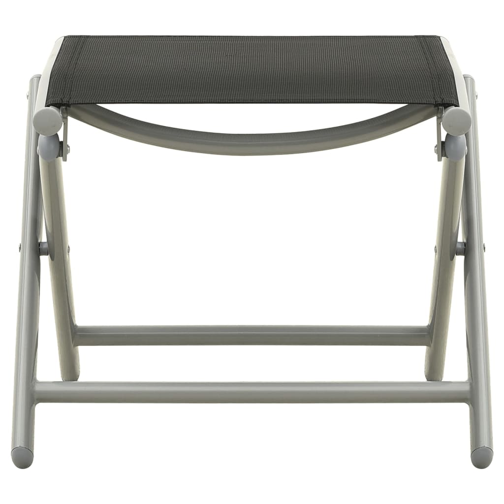 3 Piece Garden Lounge Set Textilene and Aluminium Silver