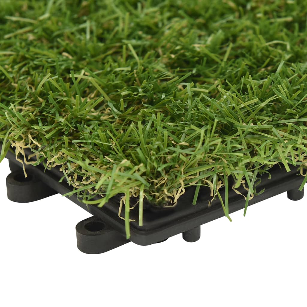 Artificial Grass Tiles 22 pcs Green 30x30 cm