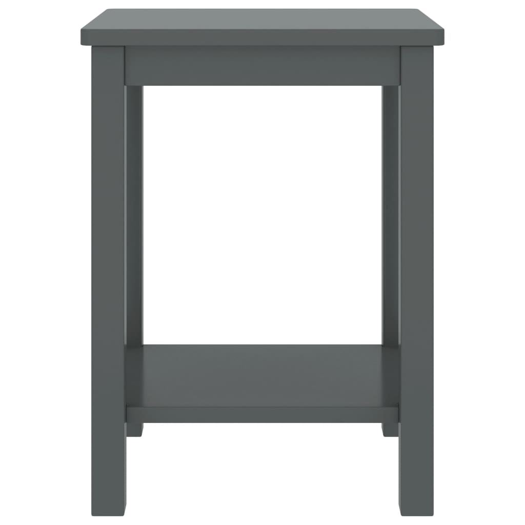 Bedside Cabinet Dark Grey 35x30x47 cm Solid Pinewood