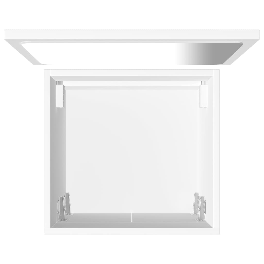 2 Piece Bathroom Furniture Set White Engineered Wood