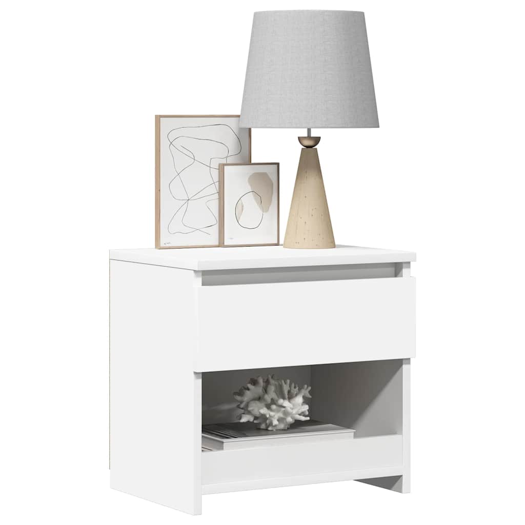 Bedside Cabinet White 40x30x39 cm Engineered Wood